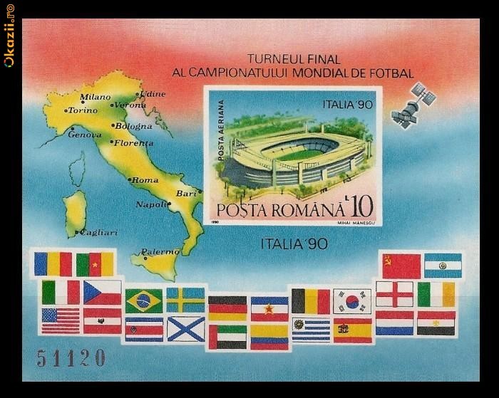 LP 1238 - Turneul final CM fotbal Italia colita nedantelata LP 1238 - Turneul final CM fotbal Italia colita nedantelata