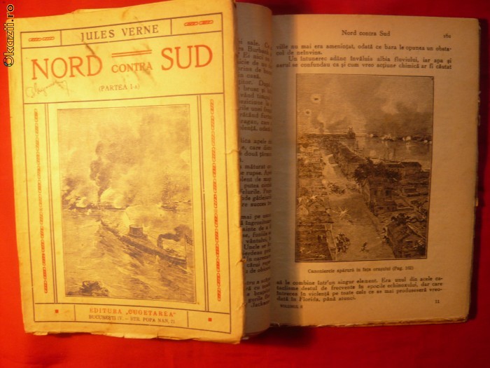 JULES VERNE - NORD contra SUD -ed.Cugetarea 1940,.2 vol. JULES VERNE - NORD contra SUD -ed.Cugetarea 1940,.2 vol.