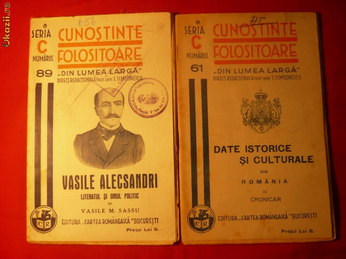 2 Brosuri din Colectia - CUNOSTINTE FOLOSITOARE 1936-39