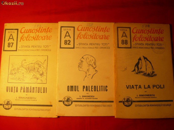 3 Brosuri din Colectia - CUNOSTINTE FOLOSITOARE 1940-42