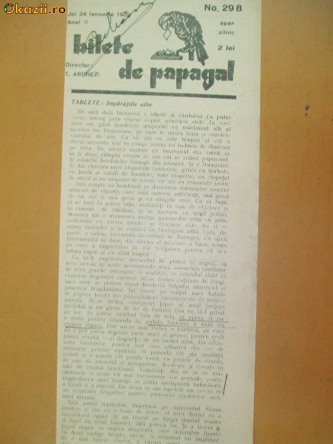 Revista Bilete de papagal nr 298 1929