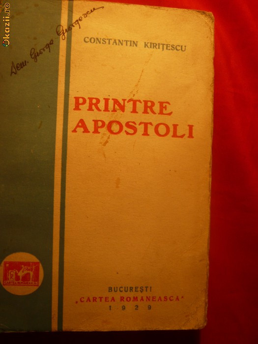 CONSTANTIN KIRITESCU - PRINTRE APOSTOLI - 1929