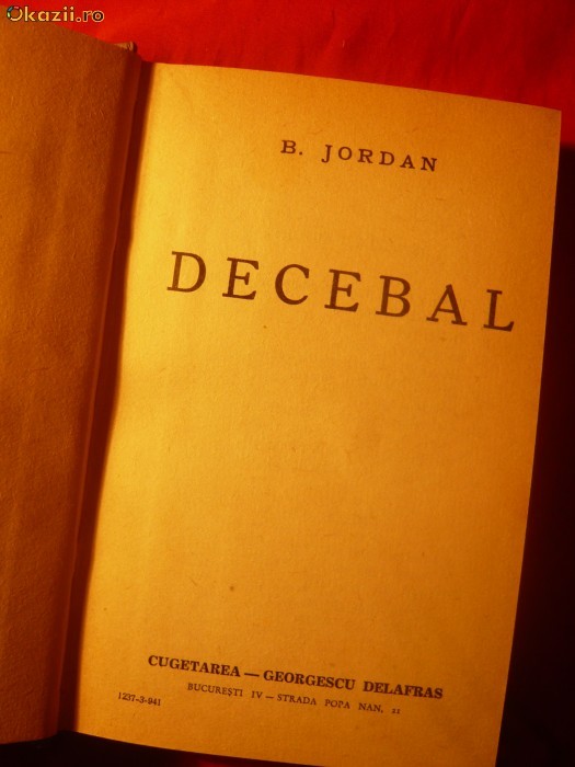 B. JORDAN - DECEBAL - 1941 B. JORDAN - DECEBAL - 1941