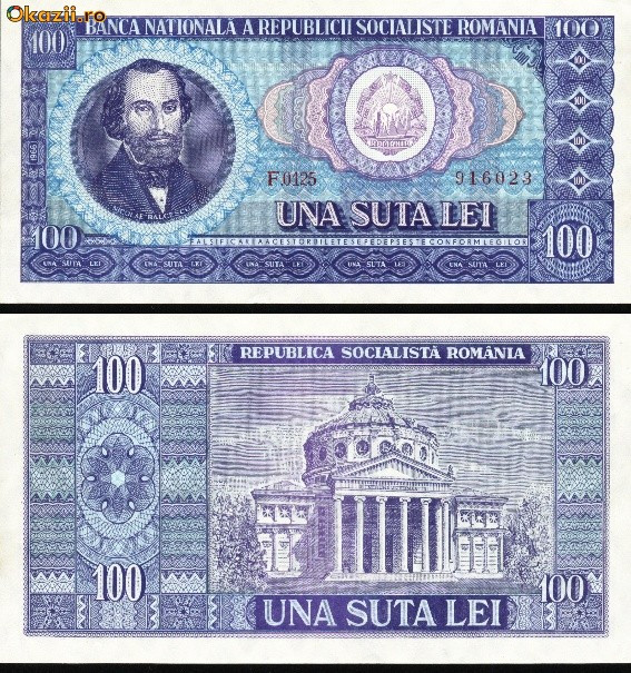 Bacnota 100 lei, 1966