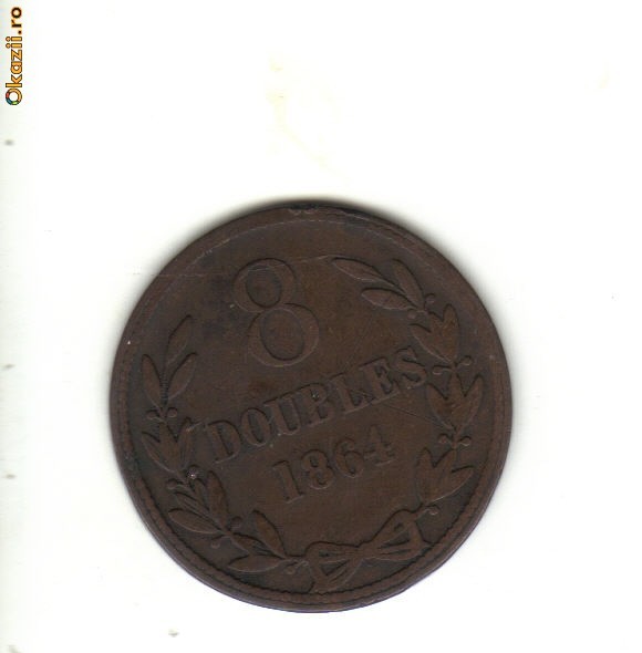 bnk mnd Guernsey 8 doubles 1864