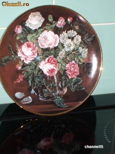 Farfurie decorativa ~ ROZEN EN SCHELPEN ~ Farfurie decorativa ~ ROZEN EN SCHELPEN ~