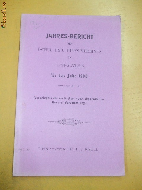 Jahres-Bericht des Oster. Ung. in T. Severin 1907 Jahres-Bericht des Oster. Ung. in T. Severin 1907