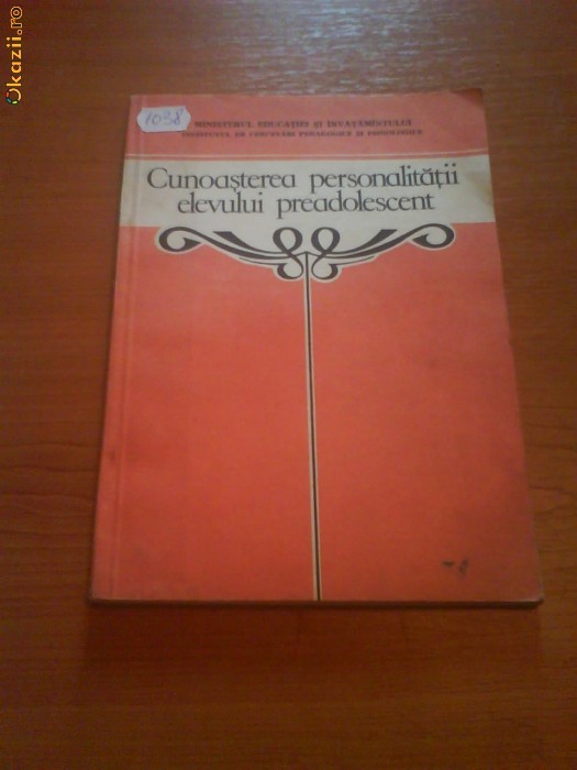1038 Cunoasterea Personalitati elevului preadolescent 1038 Cunoasterea Personalitati elevului preadolescent