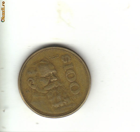 bnk mnd Mexic 100 pesos 1985 vf