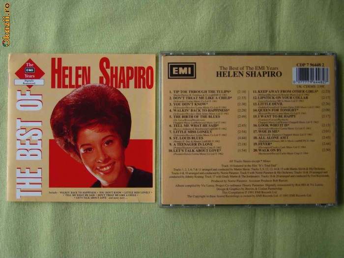 HELEN SHAPIRO - The Best Of - C D Original ca NOU