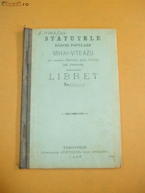 Statut -&#039;MIHAI -VITEAZUL&amp;quot;-com. Tataranii-Voinesti-Dambovita