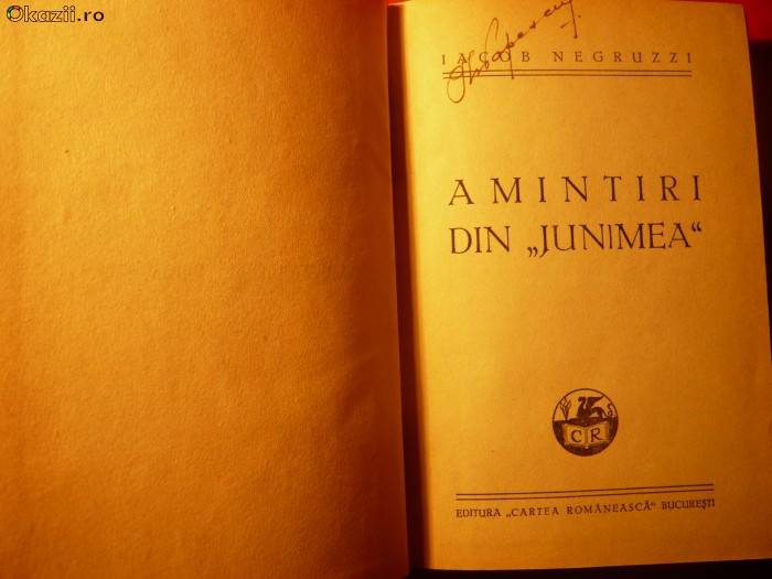 Iacob Negruzzi - Amintiri din Junimea - Ed. 1939