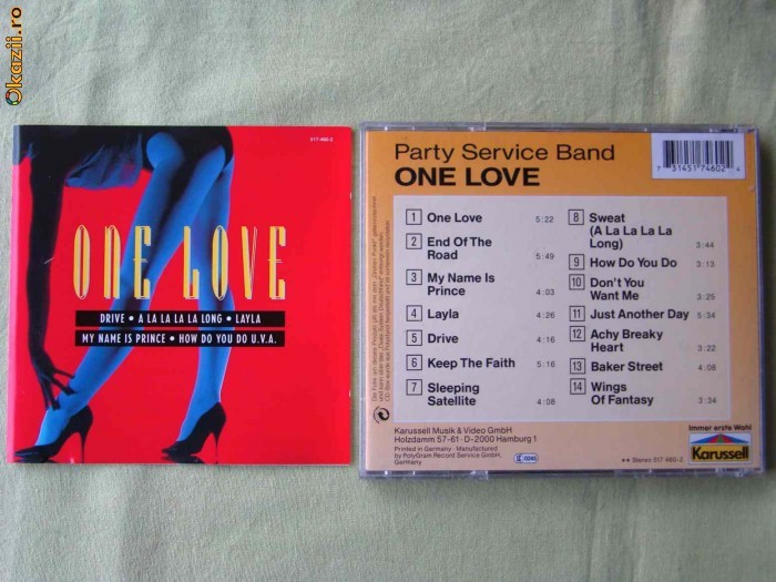PARTY SERVICE BAND - One Love - C D Original