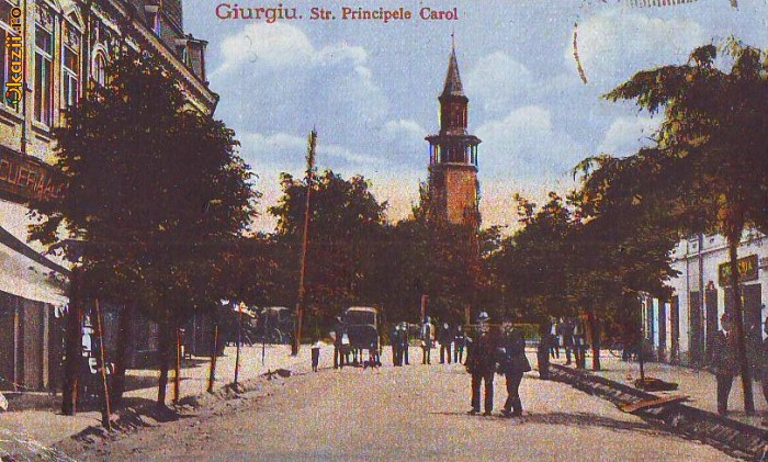 B0146 Giurgiu Strada Principele Carol circulata 1919