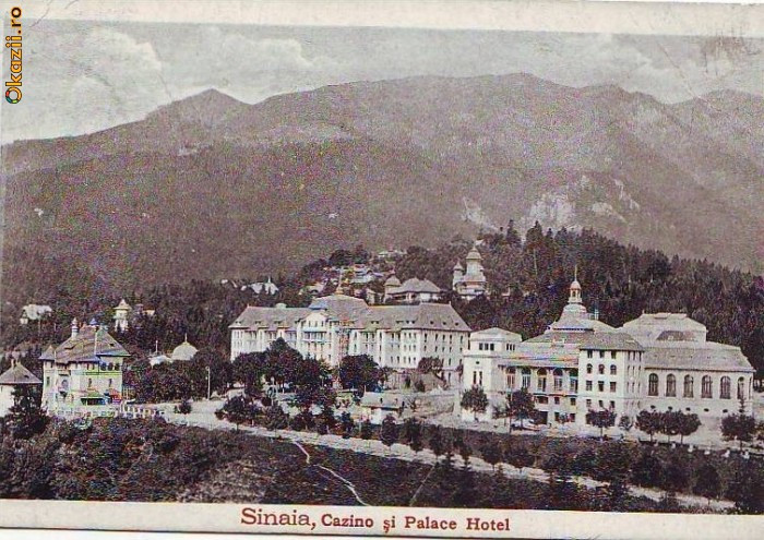 B0143 Sinaia Cazino ,Palace Hotel circulata1913