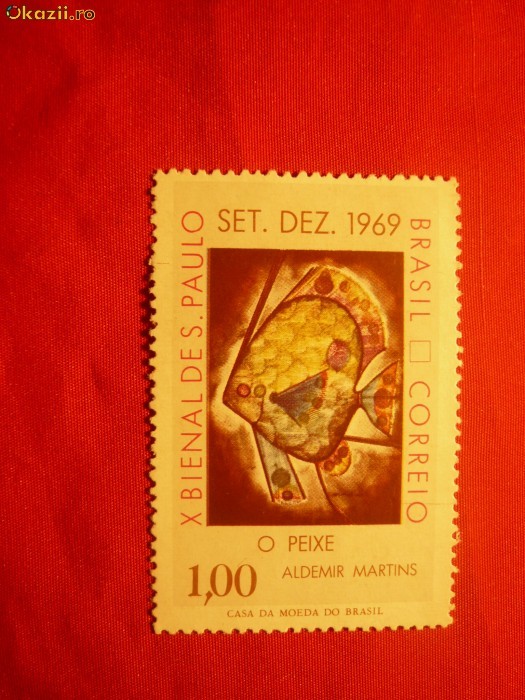 SERIE- PESTE- PICTURA ABSTRACTA 1969 BRAZILIA ,1val. SERIE- PESTE- PICTURA ABSTRACTA 1969 BRAZILIA ,1val.