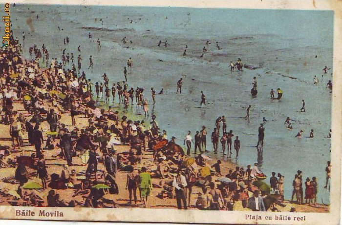 B8318 Baile Movila Plaja cu baile reci circulata 1935