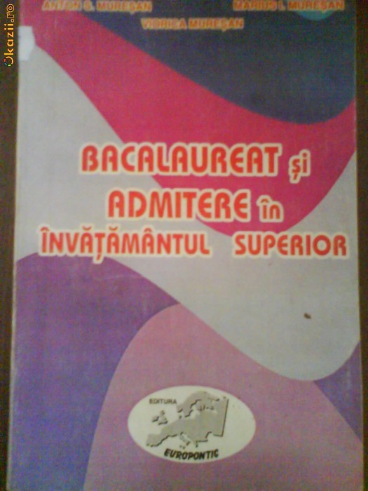2076 A.Muresan Bacalaureat si admitere in inv.superior 2076 A.Muresan Bacalaureat si admitere in inv.superior