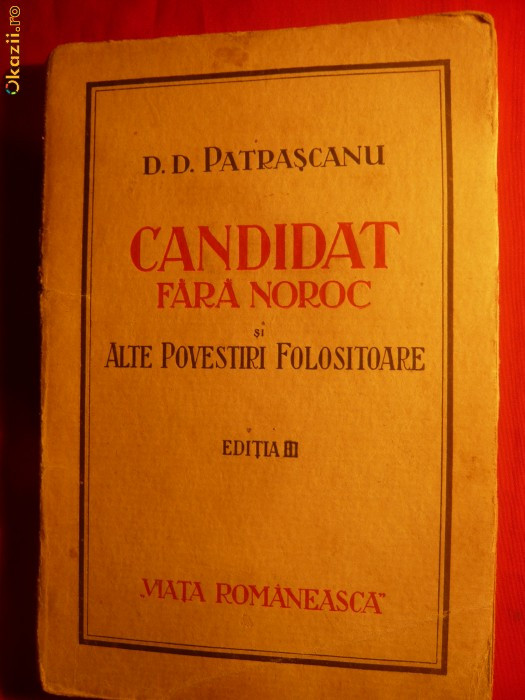 D.D.PATRASCANU &#039; &#039;CANDIDAT FARA NOROC&#039;&#039; - 1922