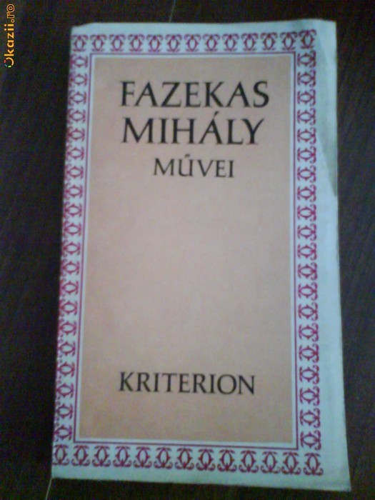 2362 Fazekas Mihaly Muvei