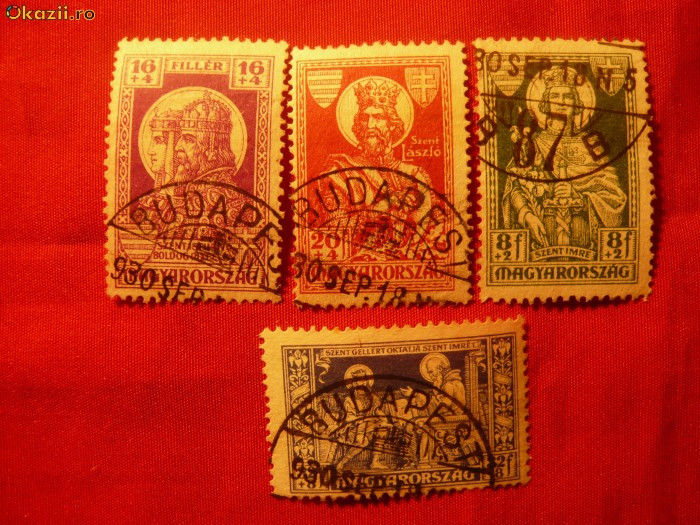 Serie- 900 Ani Sfantul Emeric 1930 Ungaria ,4 val.stamp.