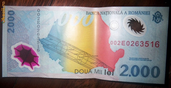 Bancnota 2000 Lei Eclipsa 1999 Okazii Ro