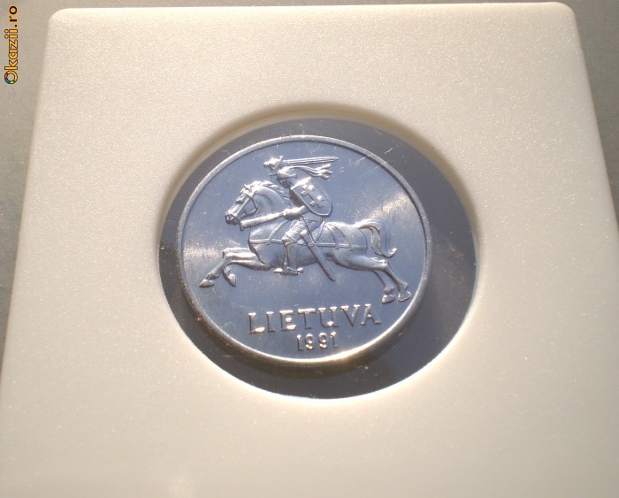 5.117 LITUANIA 2 CENTAI 1991 AUNC ALVEOLA