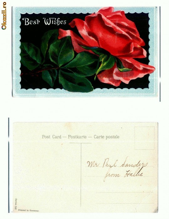 Felicitare veche 145 -Printed in Germany-scrisa dar necirculata Felicitare veche 145 -Printed in Germany-scrisa dar necirculata