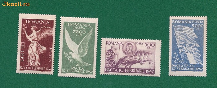 ROMANIA 1947 - PACEA - MNH - LP 208 ROMANIA 1947 - PACEA - MNH - LP 208