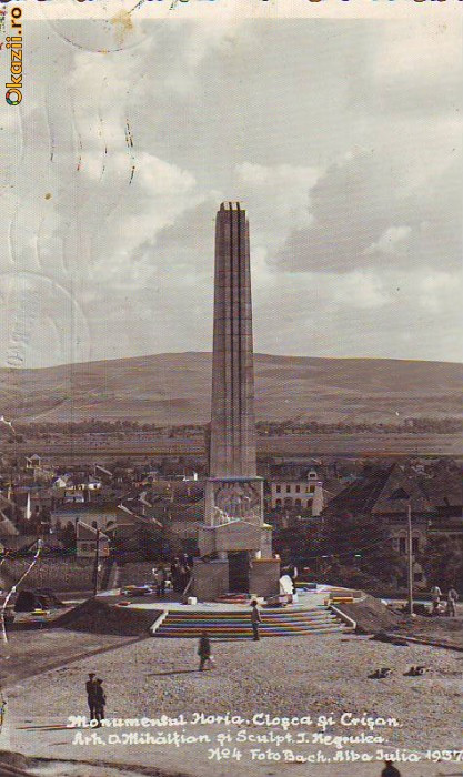 Z7086 Monumentul Horia Closca si Crisan Alba Iulia 1940