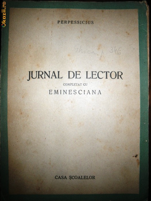 Perpessicius, Jurnal de lector, 1944