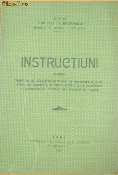 Caile Ferate Romane-INSTRUCTIUNI-calcularea primelor-1919 Caile Ferate Romane-INSTRUCTIUNI-calcularea primelor-1919
