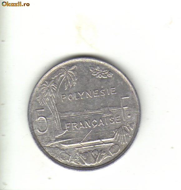 bnk mnd Polinezia Polinesia franceza 5 franci 2001