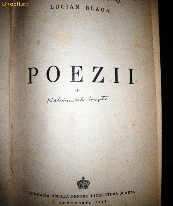 Lucian Blaga, Poezii 1942 si Nebanuitele trepte 1943