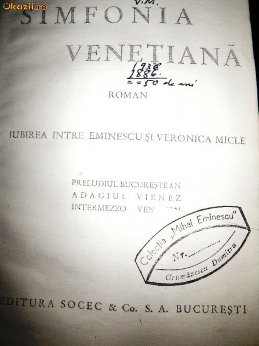 O Minar, Simfonia Venetiana, Editura Socec