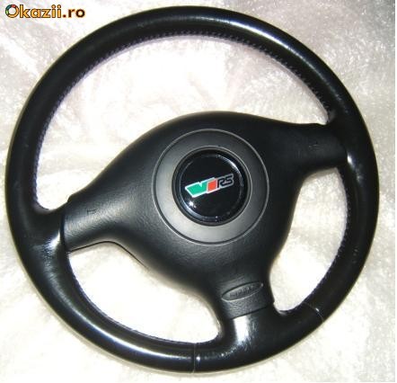 Volan piele+airbag SKODA Octavia 1 , Fabia 1 VRS 01-09 foto mare Volan piele+airbag SKODA Octavia 1 , Fabia 1 VRS 01-09 foto mare
