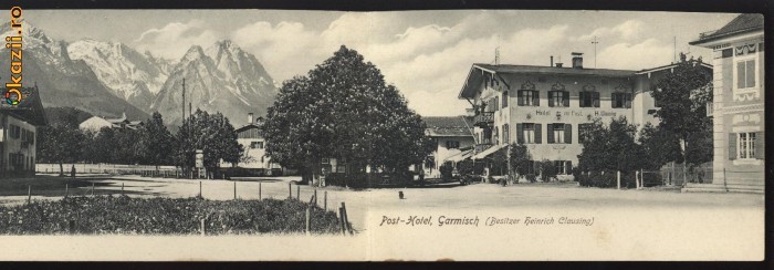 Ilustrata dubla , Garmisch , circulatie Bayern ,1908