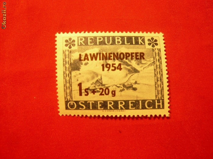 Serie- Ajutor Victime Avalanse 1954 Austria ,1 valoare