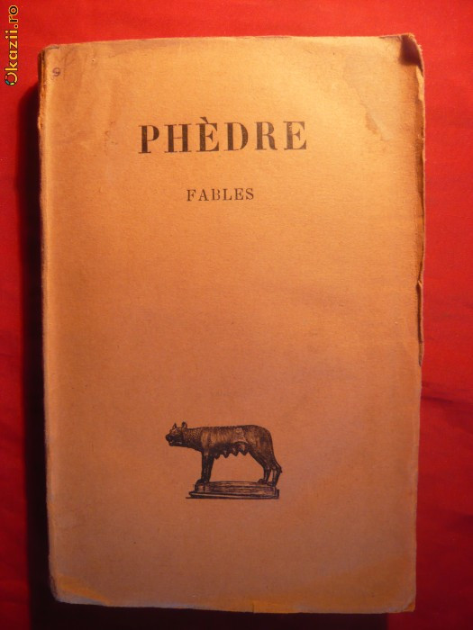 PHEDRE - FABLES -ed. 1924 ( in franceza si latina)