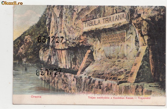 B8882 Orsova Tabula Traiana circulata1909 B8882 Orsova Tabula Traiana circulata1909