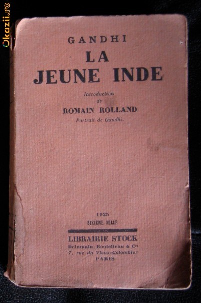 M Gandhi La jeune Inde Librairie Stock 1924