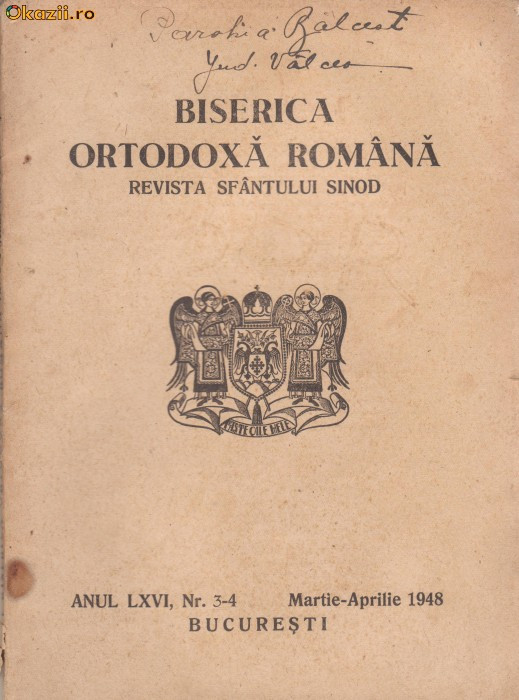 Revista Biserica Ortodoxa Romana - nr.3-4/1948