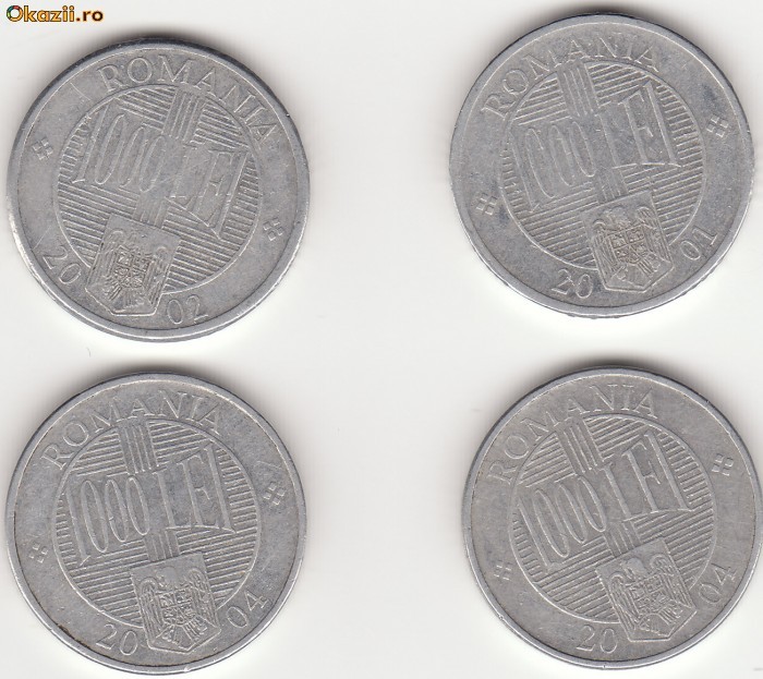 LOT 4 MONEDE 1000 LEI 2001-2002-2004 - MKB 021 LOT 4 MONEDE 1000 LEI 2001-2002-2004 - MKB 021