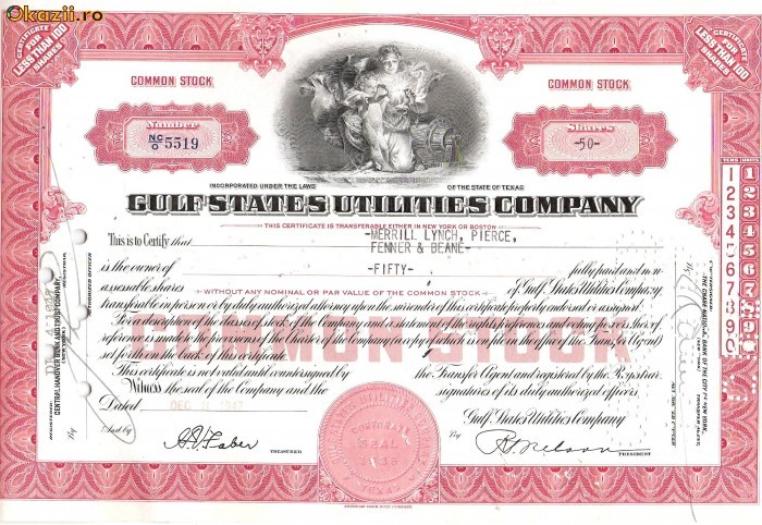 653 Actiuni -Gulf States Utilities Company -seria NC/O 5519