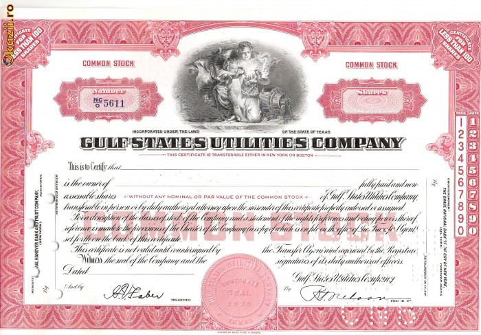671 Actiuni -Gulf States Utilities Company -seria NC/O 5611 671 Actiuni -Gulf States Utilities Company -seria NC/O 5611