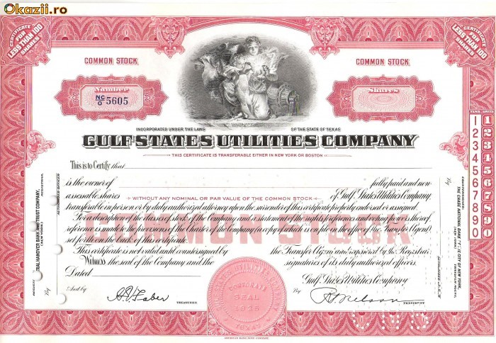 664 Actiuni -Gulf States Utilities Company -seria NC/O 5605 664 Actiuni -Gulf States Utilities Company -seria NC/O 5605
