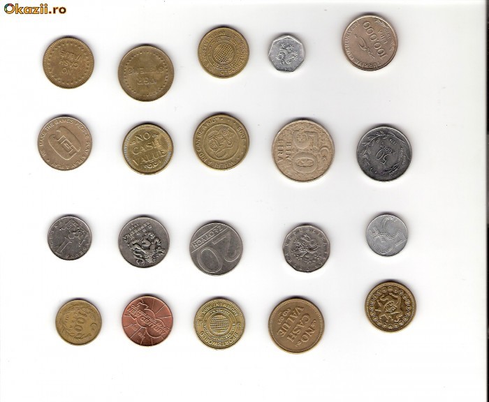 54 Lot interesant de monede si jetoane (fise, token)(20 bucati)
