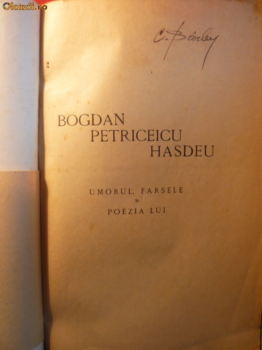 Barbu Lazareanu - UMORUL LUI HASDEU - cca.1927 foto mare Barbu Lazareanu - UMORUL LUI HASDEU - cca.1927 foto mare