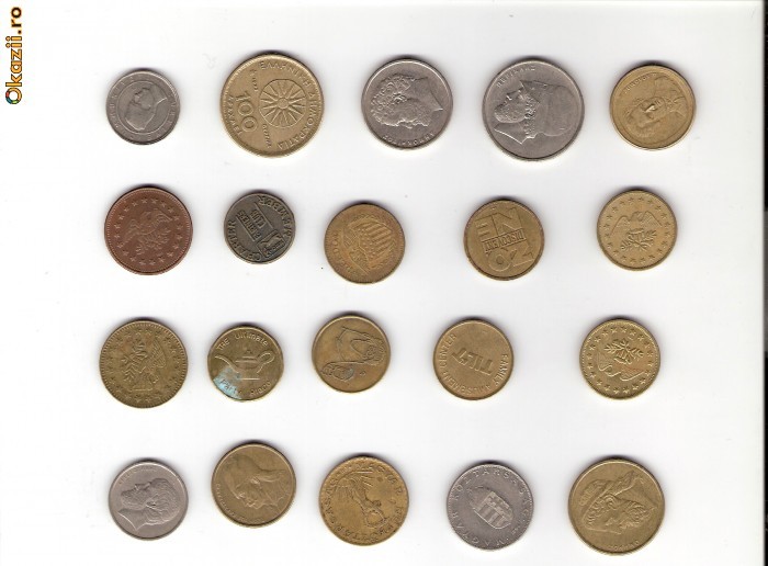 155 Lot interesant de monede si jetoane (fise, token)(20 bucati)