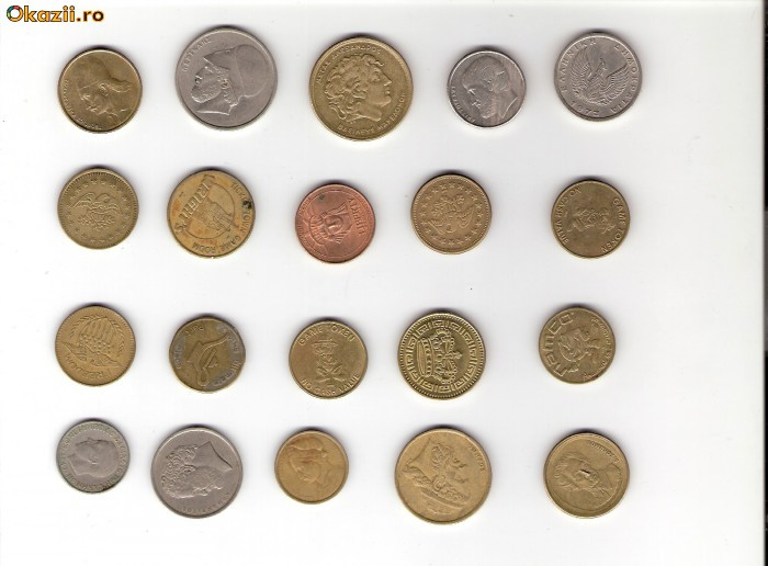 157 Lot interesant de monede si jetoane (fise, token)(20 bucati)